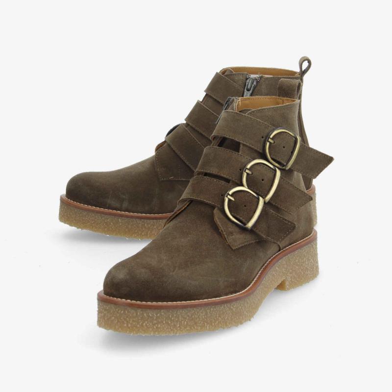 DORA BUCKLE W - SUEDE - VERT
